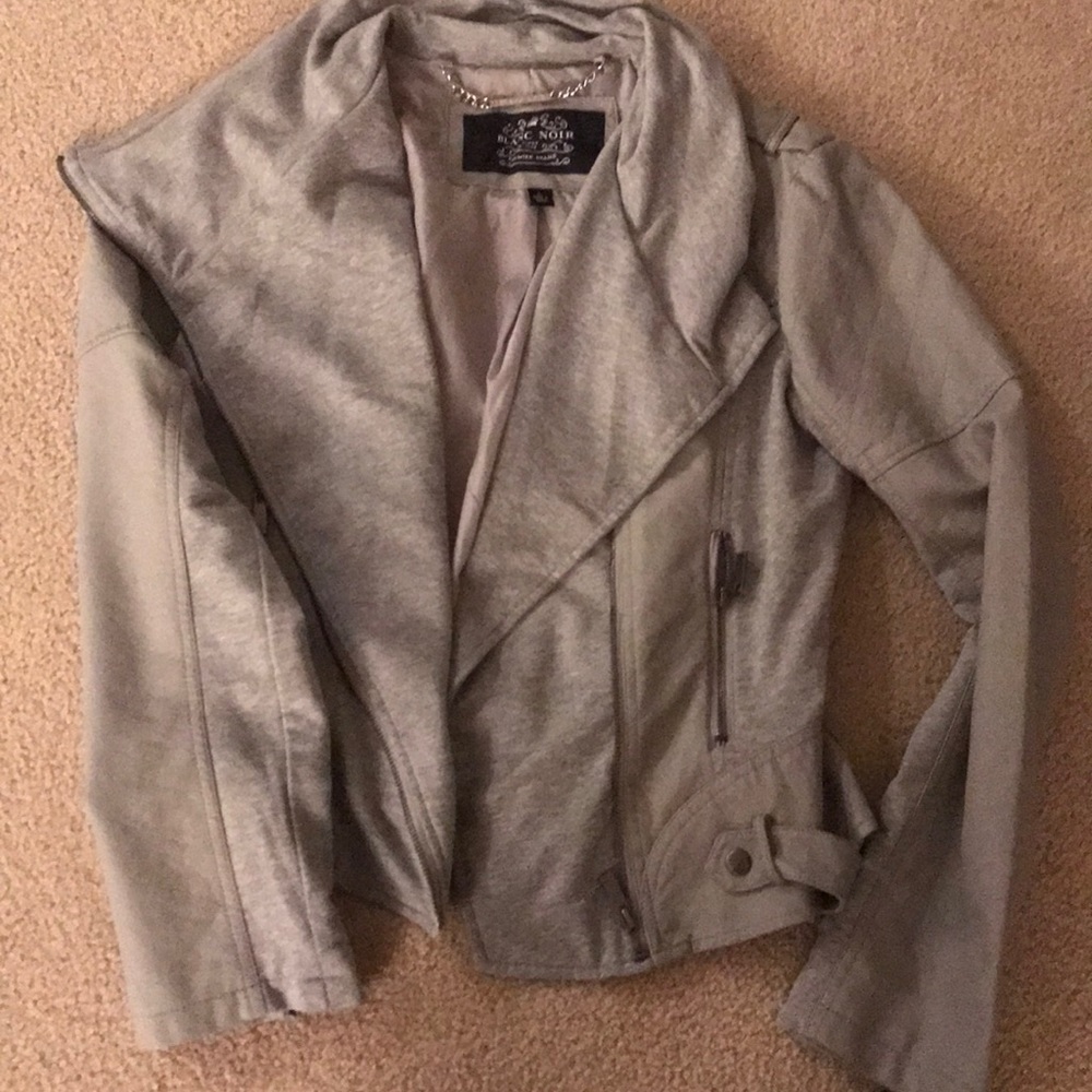 Grey Motorcycle Jacket, size large